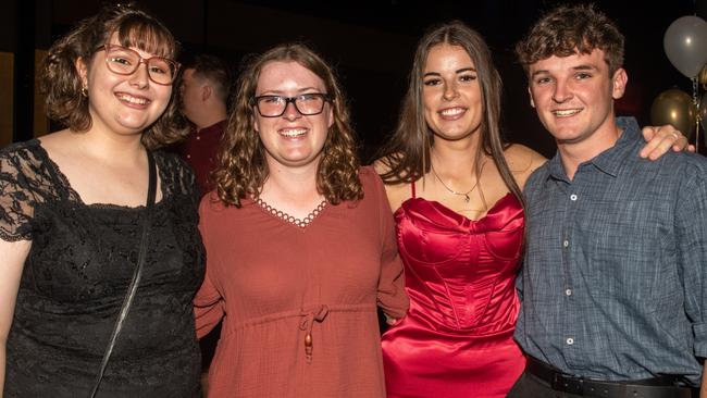 Teagan Insch, Meg Garrod, Maxie Johnson and Kayden Muir from Bowen State High School at the 2022 30th year Mocktail event. Picture: Michaela Harlow