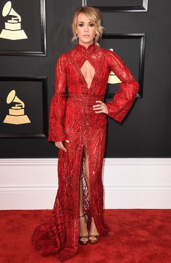 Carrie Underwood attends The 59th GRAMMY Awards at STAPLES Center on February 12, 2017 in Los Angeles, California. Picture: Getty