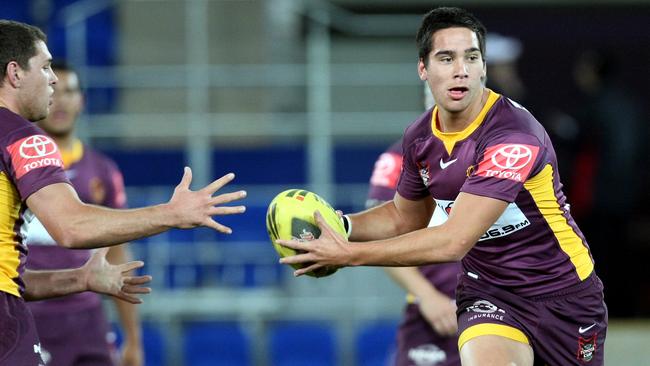 Norman in action for the Broncos in the Toyota Cup.