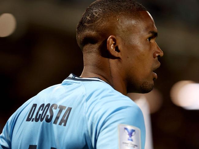 Sydney FCâs Douglas Costa reacts during the AFC Champions League Two East Region Group E football match between Australiaâs Sydney FC and Hong Kongâs Eastern SC at the Jubilee Stadium in Sydney on September 19, 2024. (Photo by DAVID GRAY / AFP)