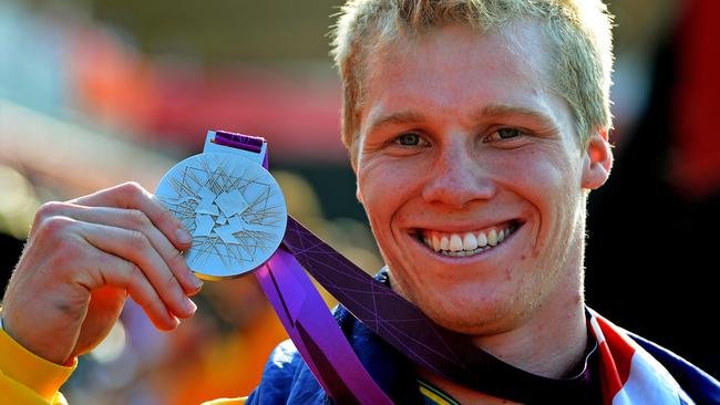 Sam Willoughby with his silver medal at the 2012 Olympics. He will be hoping to go one better this year.