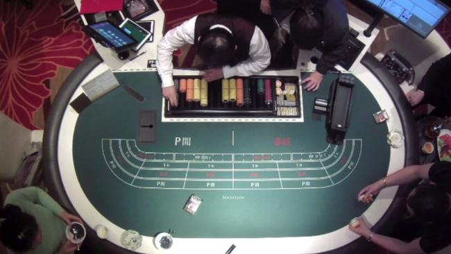 A gaming table inside Chinese junket Suncity’s exclusive gaming room at The Star, known as Salon 95.