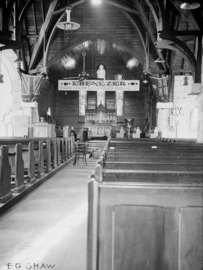 The interior of St Matthew's Church in 1928. Photo State Library of NSW