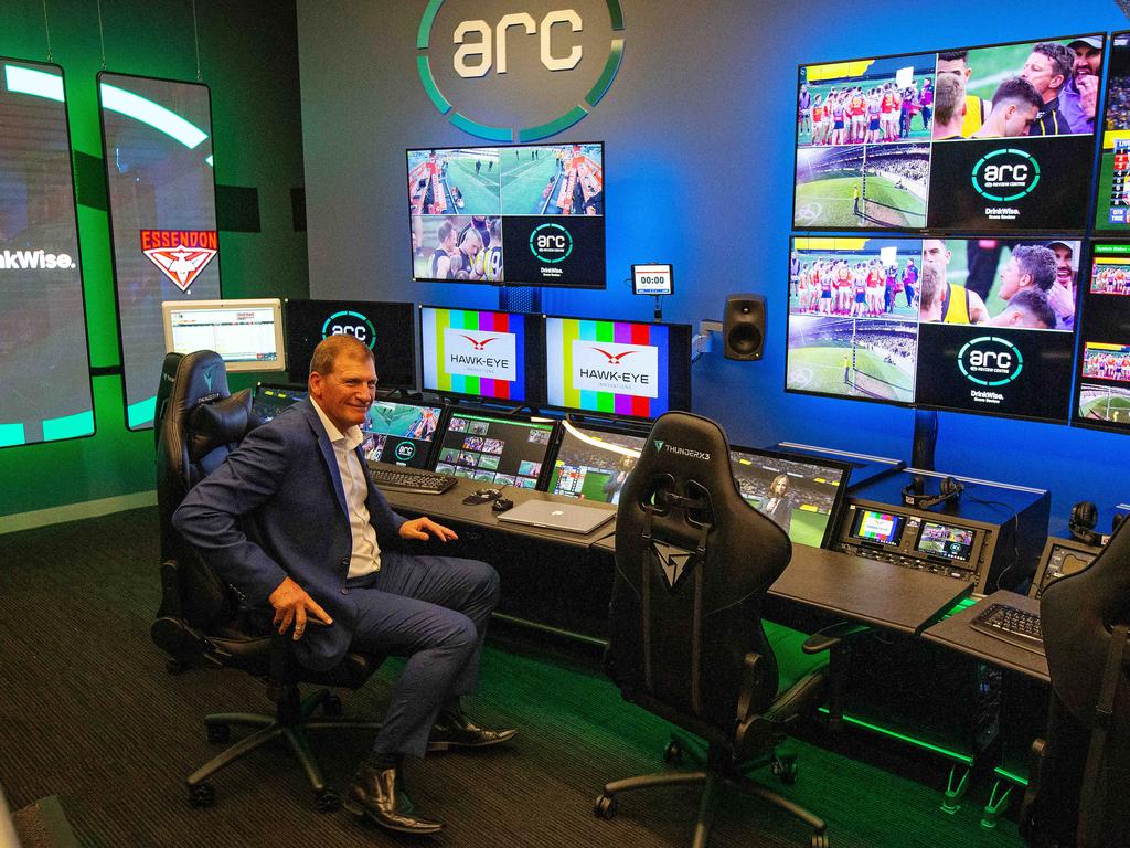 Match review officer Michael Christian in the AFL’s Arc. Picture: Mark Stewart