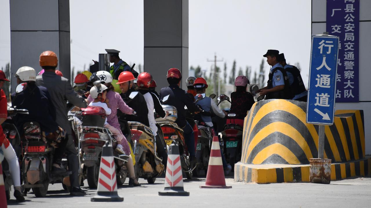 China has detained at least one million Uyghur Muslims across its vast network of prison camps. Picture: AFP