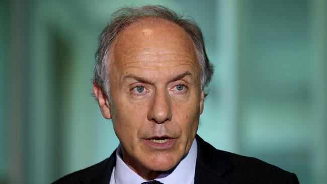 Australia’s chief scientist Alan Finkel speaking at a press conference. Picture Kym Smith