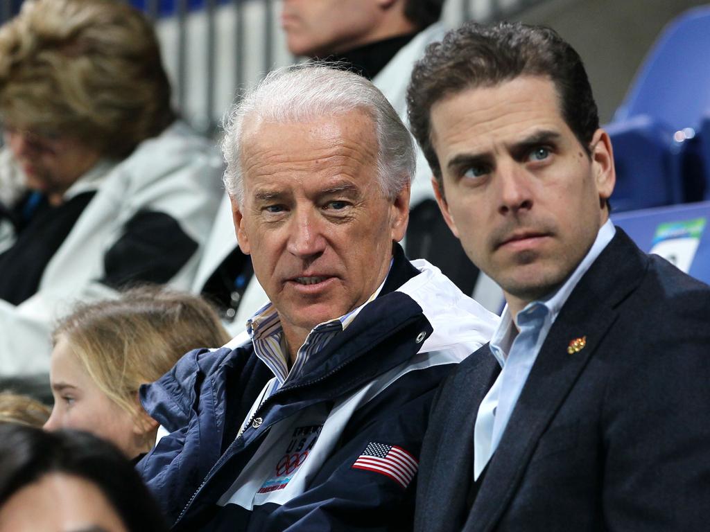 Joe Biden and his son Hunter Biden are accused of accepting a $10 million bribe. Picture: Getty Images