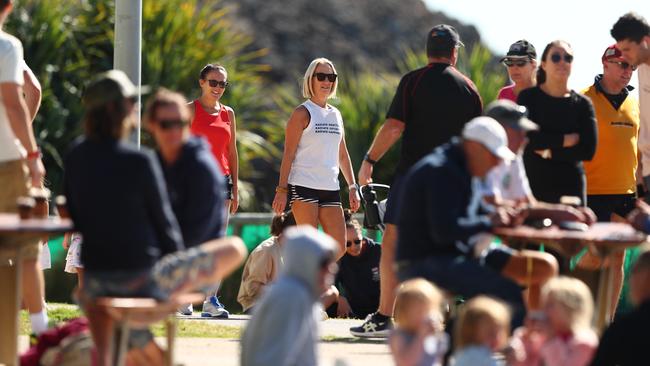 Gold Coast residents take to the Burleigh Heads foreshore. Picture: Getty Images