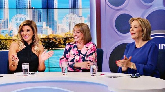 With Jo Casamento and Denise Drysdale on Studio 10 in 2017. (Picture: Network 10)