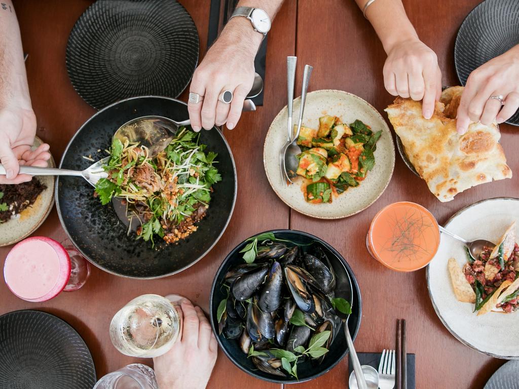 A spread of dishes at Sum Yung Guys at Sunshine Beach