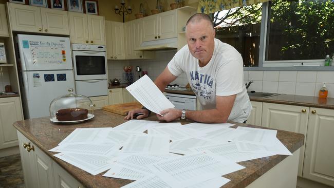 Alan, from Mount Waverley, was billed more than $20,000. Picture: Tony Gough