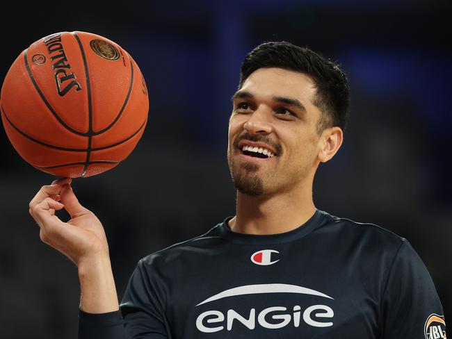 MELBOURNE, AUSTRALIA - MARCH 12: Shea Ili of United warms up ahead of game two of the NBL Grand Final Series between Melbourne United and Illawarra Hawks at John Cain Arena, on March 12, 2025, in Melbourne, Australia. (Photo by Daniel Pockett/Getty Images)