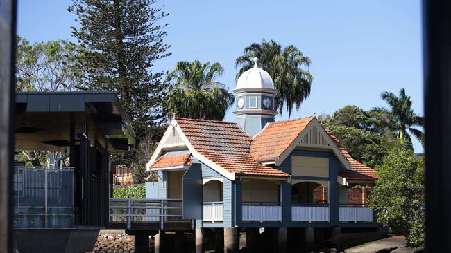 Bulimba Ferry Terminal at Oxford St, Bulimba. The development site is in the background, next to the terminal. Photo: AAP/Ric Frearson