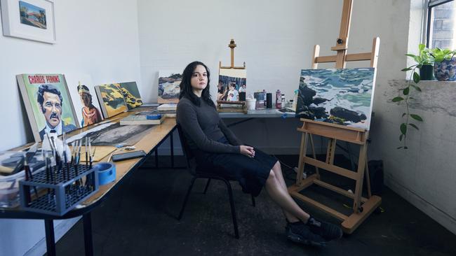 Thea Anamara Perkins in her studio