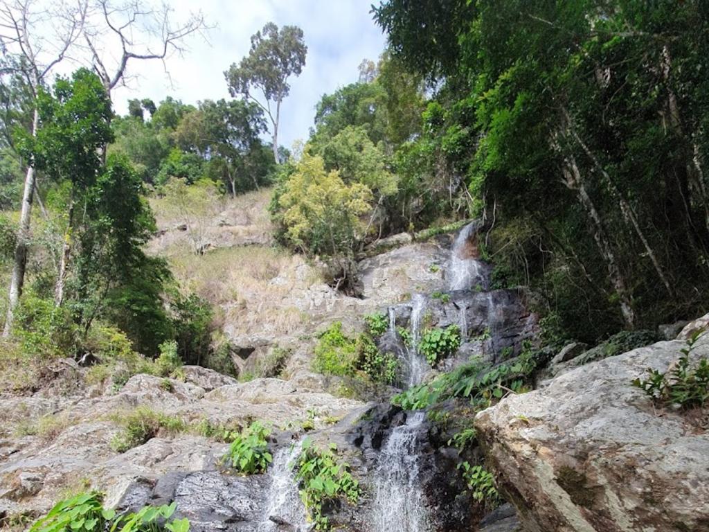 The small waterfall is popular with tourists visiting Cooktown.