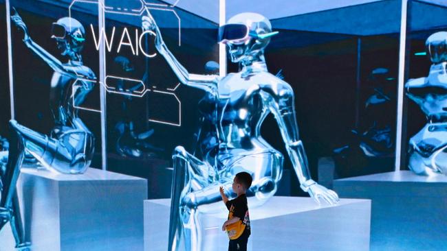 The World Artificial Intelligence Conference (WAIC) in Shanghai last month. Some bosses are adopting a ‘watch and see’ position but say when others can prove the value of AI, they will be ready to pounce. Picture: AFP