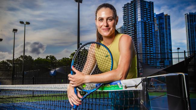 XXX HOLD FRO WEEKEND PAPERS  23RD - 24TH Dec 2023  XXX Brisbane International - Australian tennis player Kim Birrell pictured on the Gold Coast ahead of the Brisbane International.Picture: Nigel Hallett