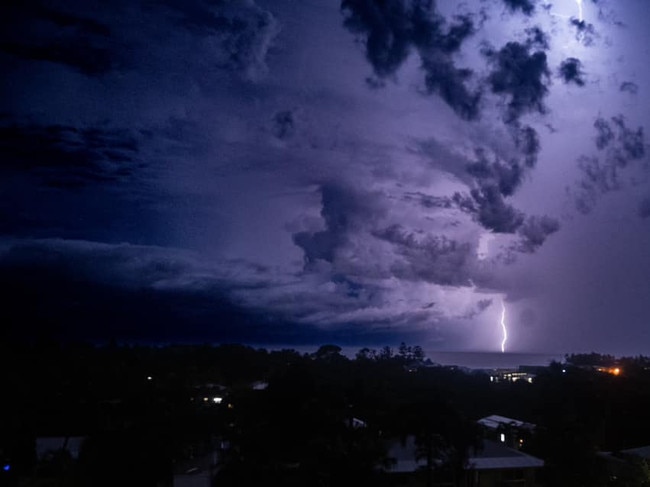 Lightning captured over Mackay. PHOTO: Beau Lacy