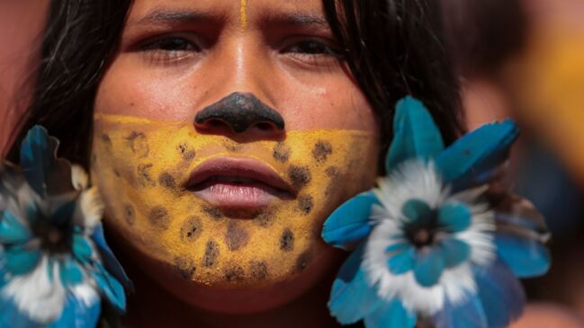 Indigenous Tribes March For Justice In Brasilia To Protect Their Land