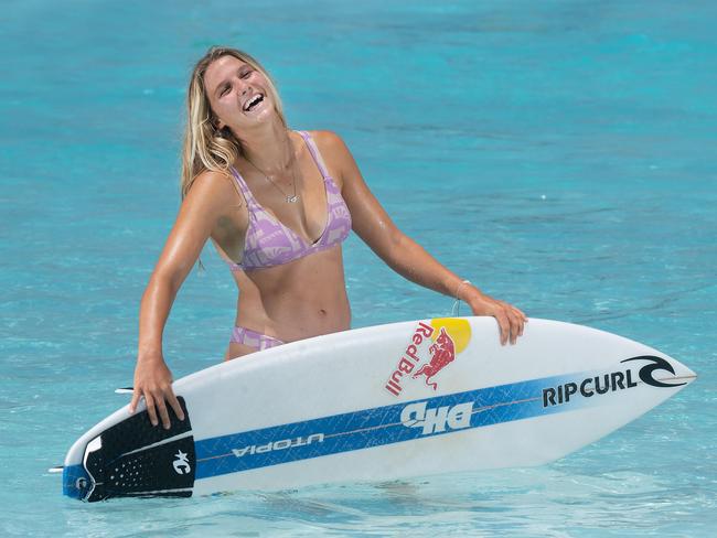 Red Bull surfer Molly Picklum at Urban surf park in Melbourne .Picture:Rob Leeson.