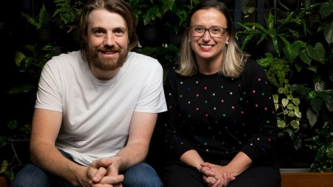 Mike Cannon-Brookes and Brighte founder Katherine McConnell. Source: Supplied.