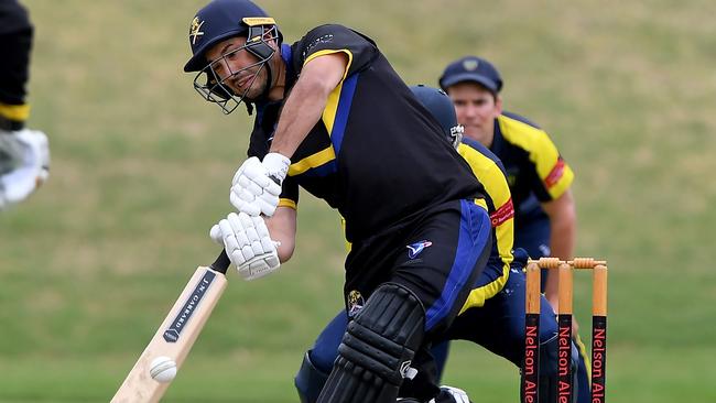 Chris Spinella in action for St Bernard’s against Plenty Valley. Picture: Andy Brownbill