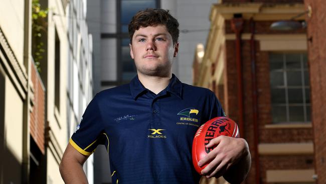 SA under 18 MVP Harry Schoenberg has four clubs, including the Crows, interested. Picture: Tricia Watkinson.