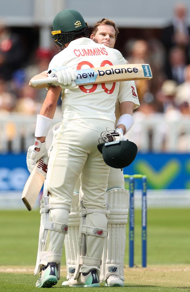 Steve Smith and Pat Cummins’ friendship goes back a long way. Picture: Ryan Pierse/Getty Images