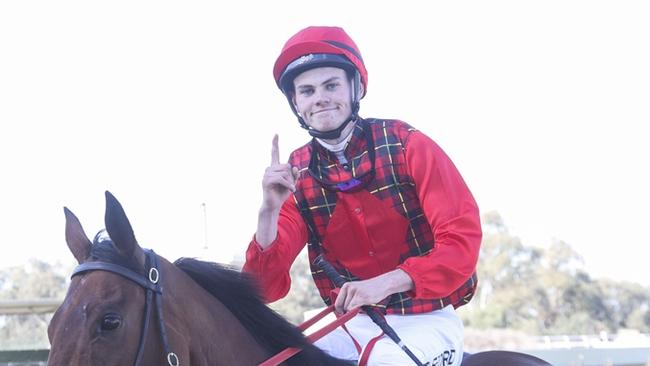 Talented apprentice Mitch Stapleford rides Kimberley Moon at Mudgee. Picture: Bradley Photos