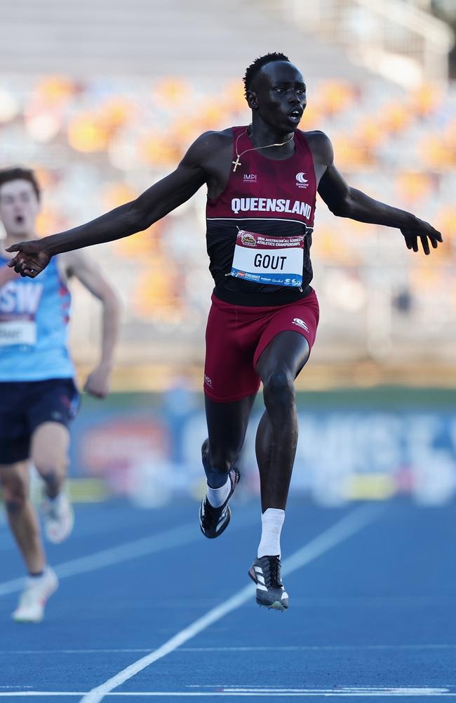 Gout Gout put the world on notice with his 200m National Record time. Picture: Cameron Spencer/Getty Images