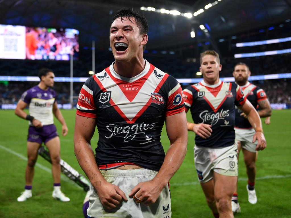 The Roosters aren’t giving up hope of a Joey Manu return, but will publicly deny the idea of him coming back to Bondi next year. Picture: NRL Photos