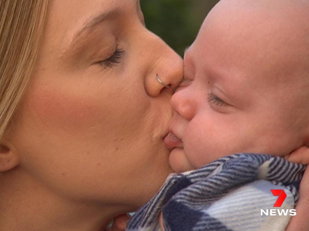 The mother made the panicked call to police after Jordan was taken. Picture: 7 NEWS