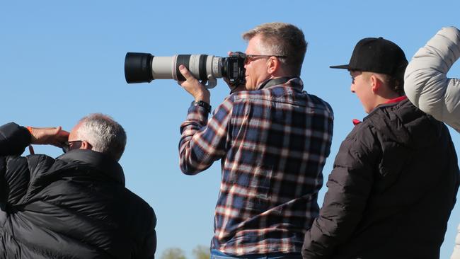 Thousands have turned up to watch the prologue for the 2024 Tatts Finke Desert Race. Picture: Gera Kazakov