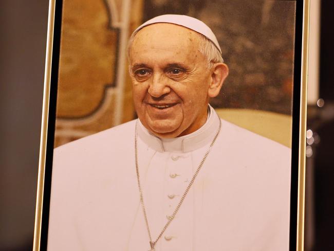 BRISBANE, AUSTRALIA - NewsWire Photos APRIL 22, 2025: Worshippers and mourners attended an early morning mass service led by Archbishop Mark Coleridge in the wake of Pope Francis' death at the cathedral of St. Stephen in Brisbane. Picture: NewsWire/Tertius Pickard