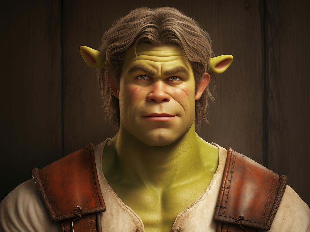 AI ART created with Midjourney // Pictured: Chris Hemsworth as Shrek