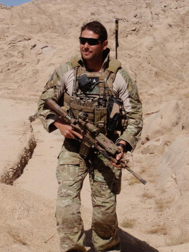 Commando Bram Connolly on the ground in Afghanistan.