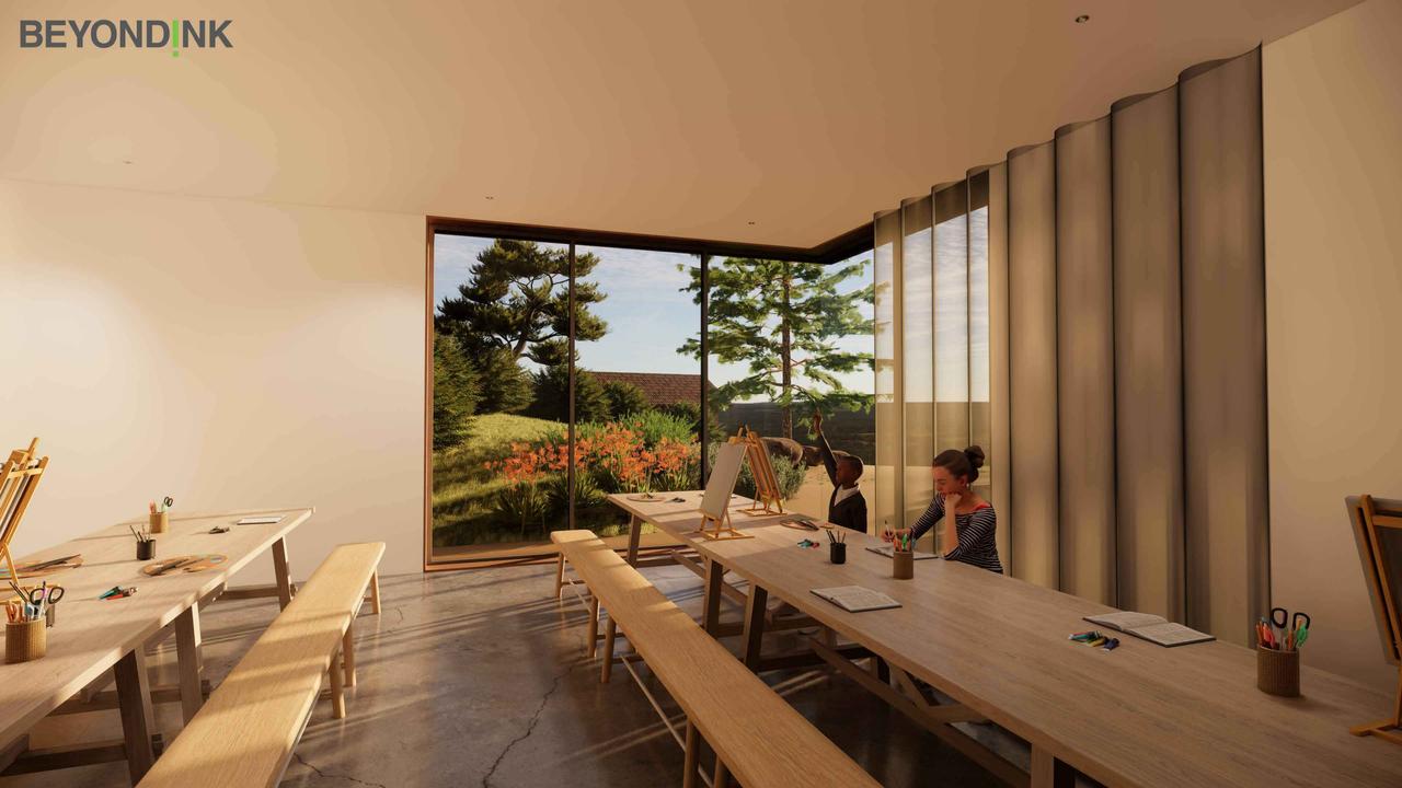 A concept image showing the inside of the proposed Cedars Hans Heysen art gallery at Hahndorf. Picture: Beyond Ink