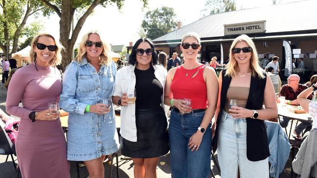 Tinamba Food and Wine Festival — Ruth Hodge, Brooke Anderson, Sally Amelia, Tanya Murphy and Brooke Ericson.Picture: David Smith