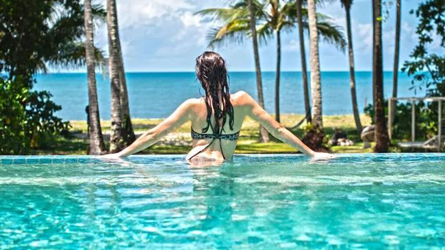 The view from the infinity pool. Picture: Stayz.