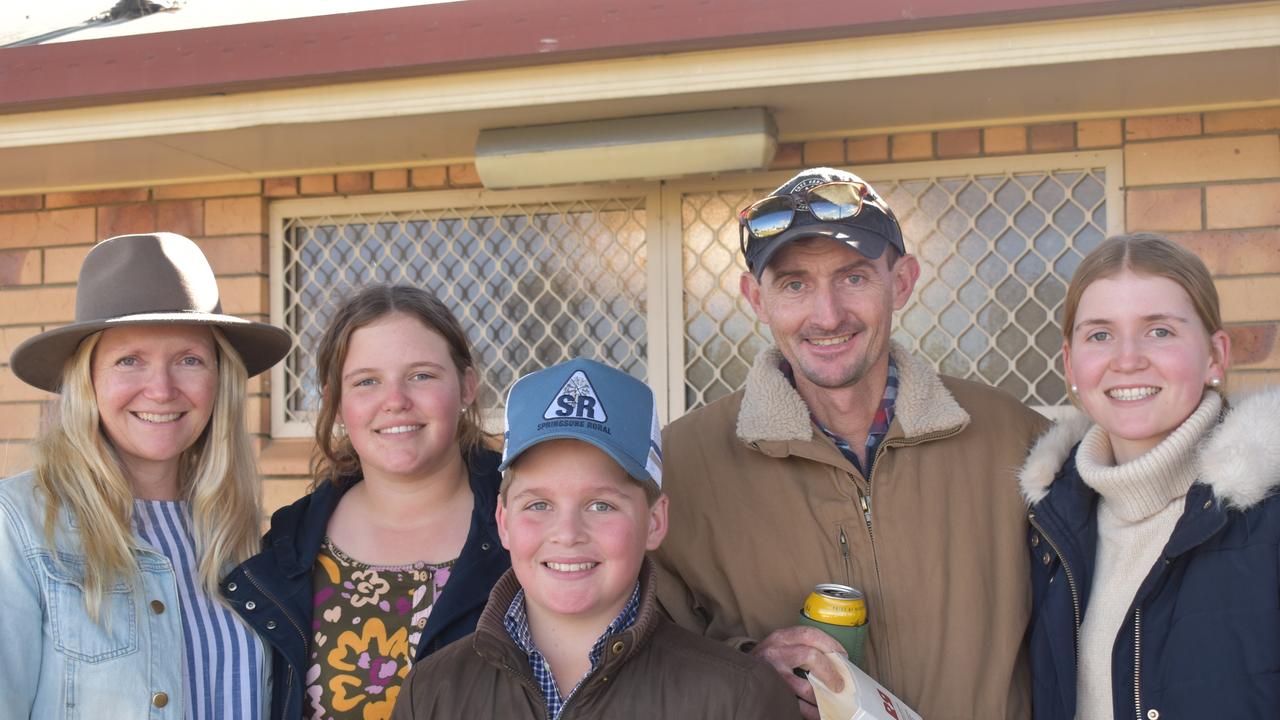 Susan, Molly, Andy, Maeve, and Liam Shay at the Warwick Water Rats reunion round on July 10, 2021.