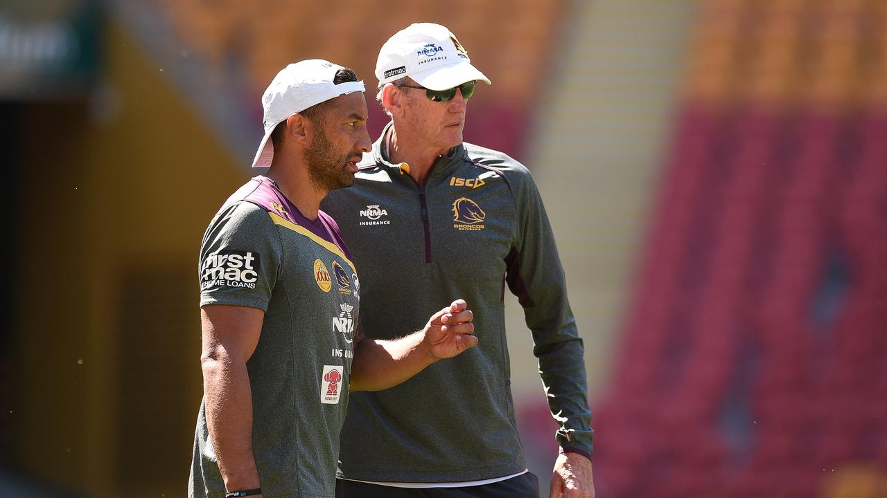 Wayne Bennett signed Marshall at the Broncos in 2017. (AAP Image/Albert Perez)