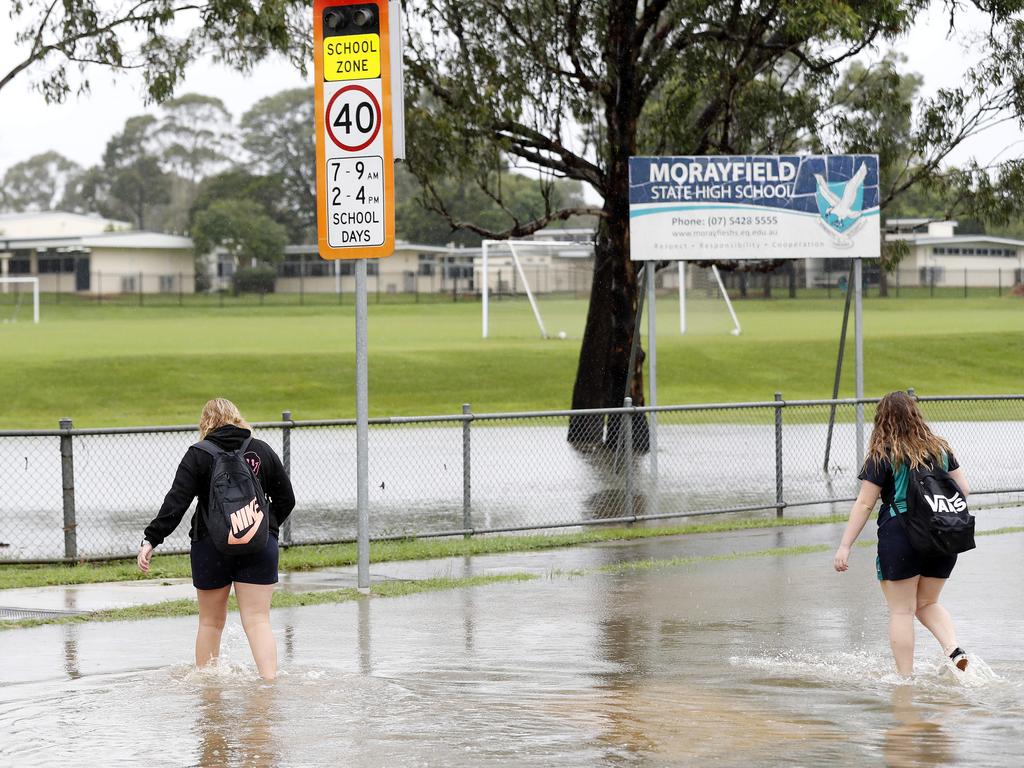 Flooding at Morayfield in May. Photo: Josh Woning