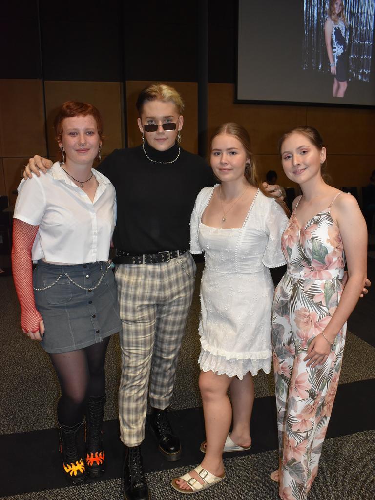 Jayde Hayes, Cameron Archer, Cristina Taylor-Brell and Angeless Dioth from Mackay State High at Mocktail 2021. Picture: Tara Miko