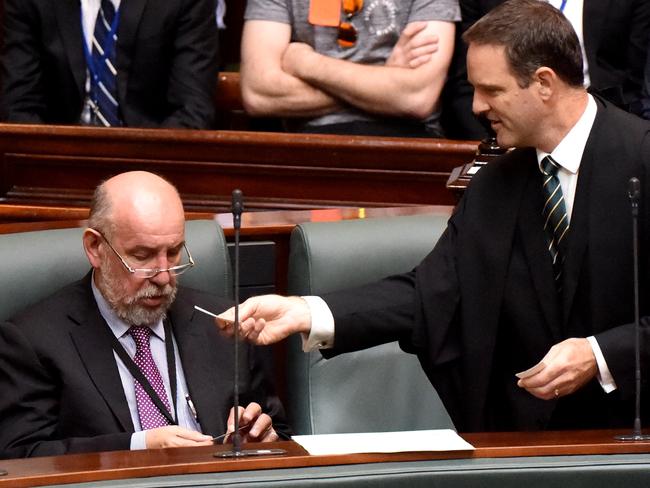 Don Nardella prior to voting for a new speaker. Picture: Nicole Garmston