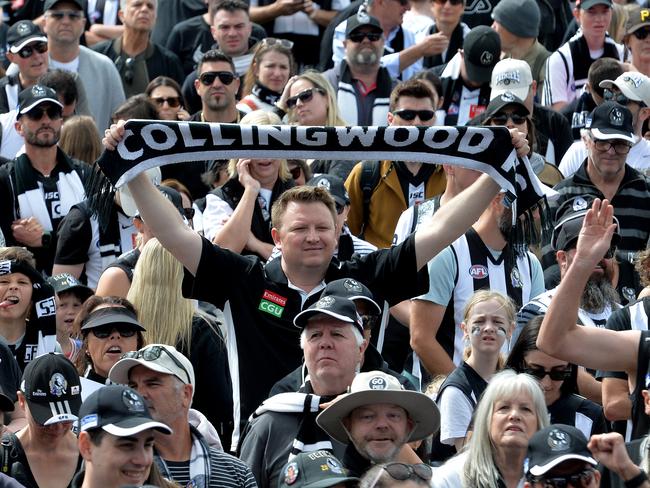 MELBOURNE, AUSTRALIA - NewsWire Photos, OCTOBER 1, 2023. AIA Vitality Centre Oval - Collingwood Family Day where Collingwood players are presented to fans after winning the AFL Grand Final yesterday. Picture: NCA NewsWire / Josie Hayden