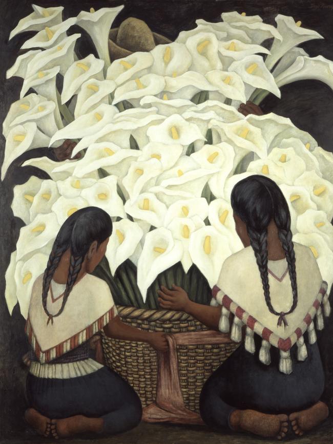 Diego Rivera, Calla Lilly Vendor, in the Art Gallery of SA exhibition