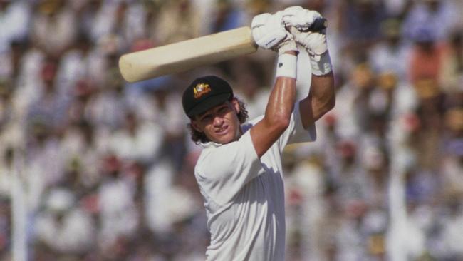 Dean Jones in full flow during the 1987 World Cup in India. Picture: Getty Images