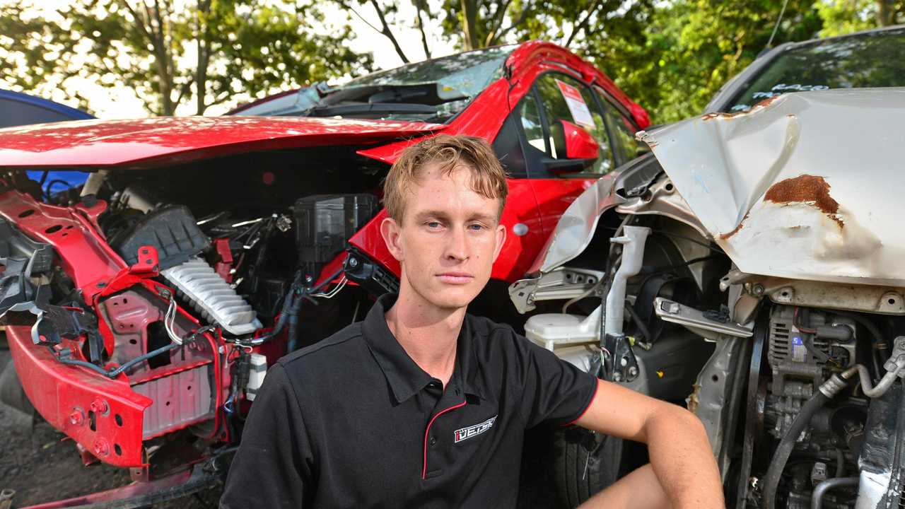 LUCKY SURVIVOR: Gavin Bartkowski, 24 was nearly killed in a head-on collision in 2016. Picture: John McCutcheon