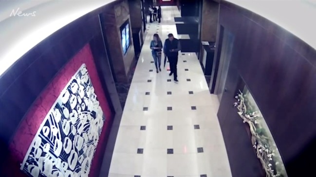 Gareth Ward in New York hotel CCTV footage