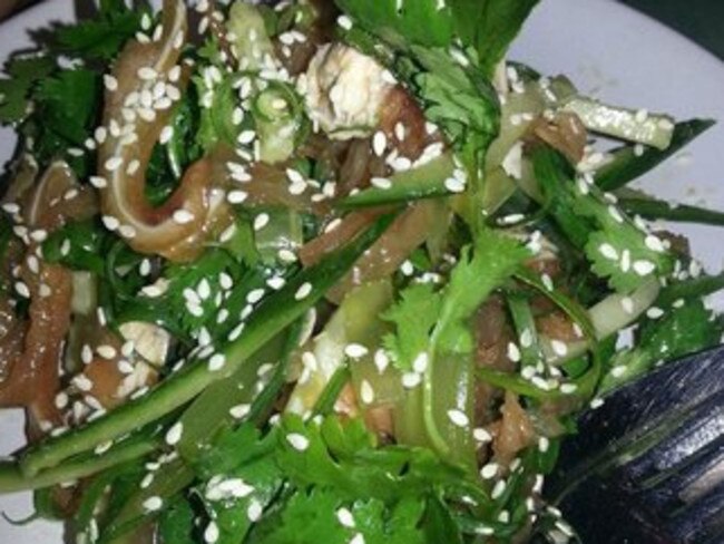 Mr Wong’s jellyfish and pig's ear salad. Picture: Instagram/Michael1788